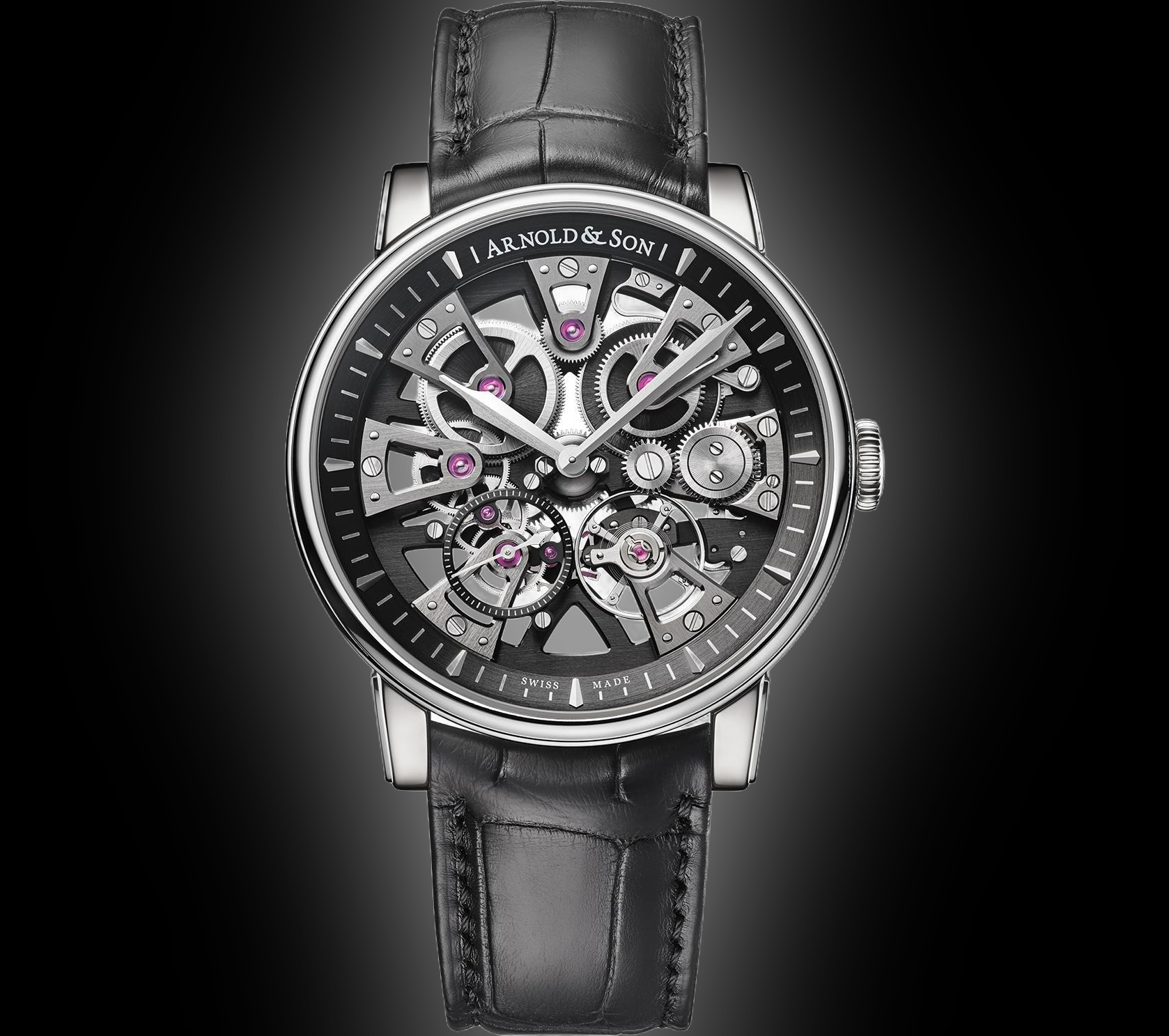 Arnold & Son Nebula 1NEAS Black Dial, Stainless Steel, 41.5