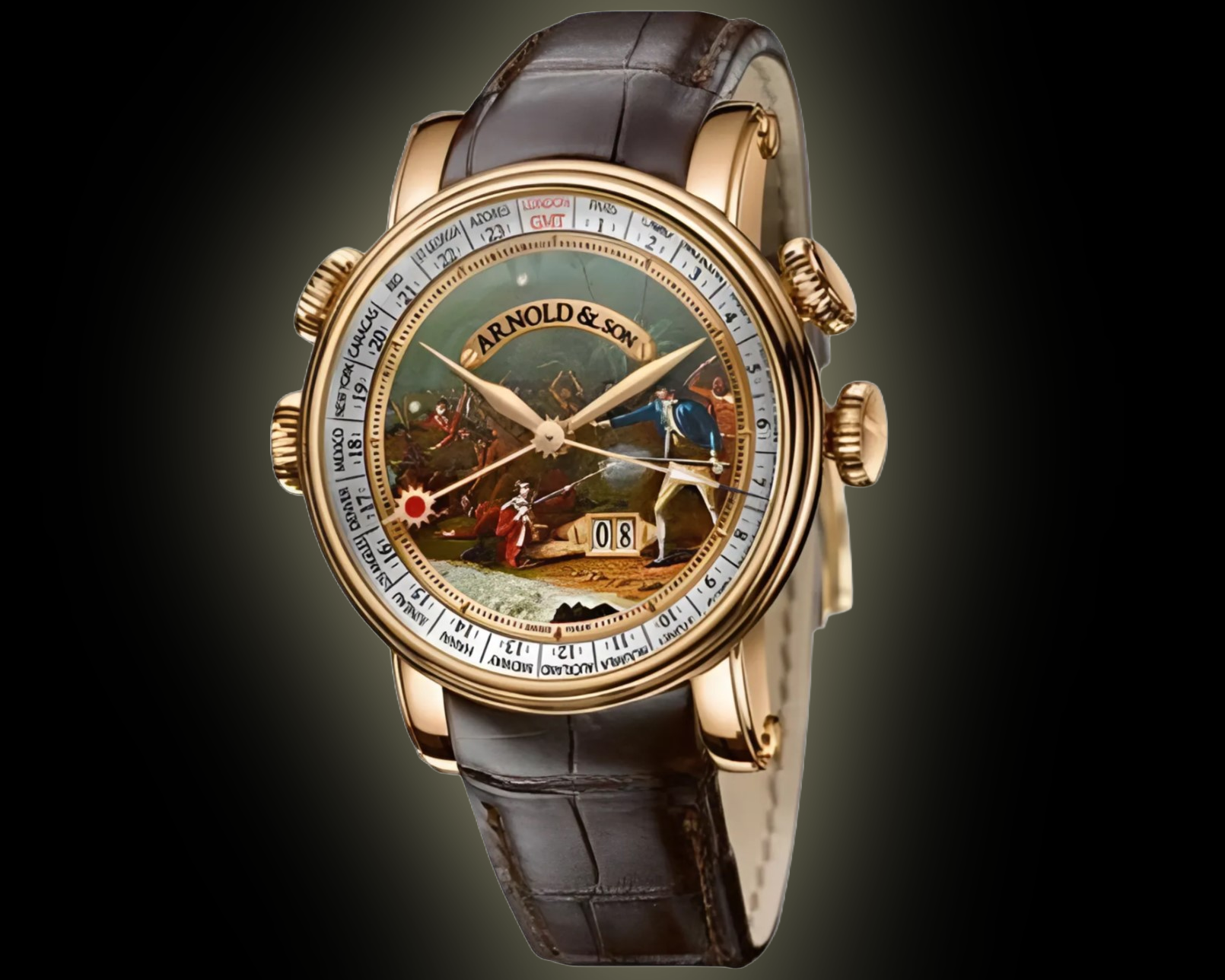 Arnold & Son Royal 1H6AP Multicolor Dial, Rose Gold, 47.0 mm