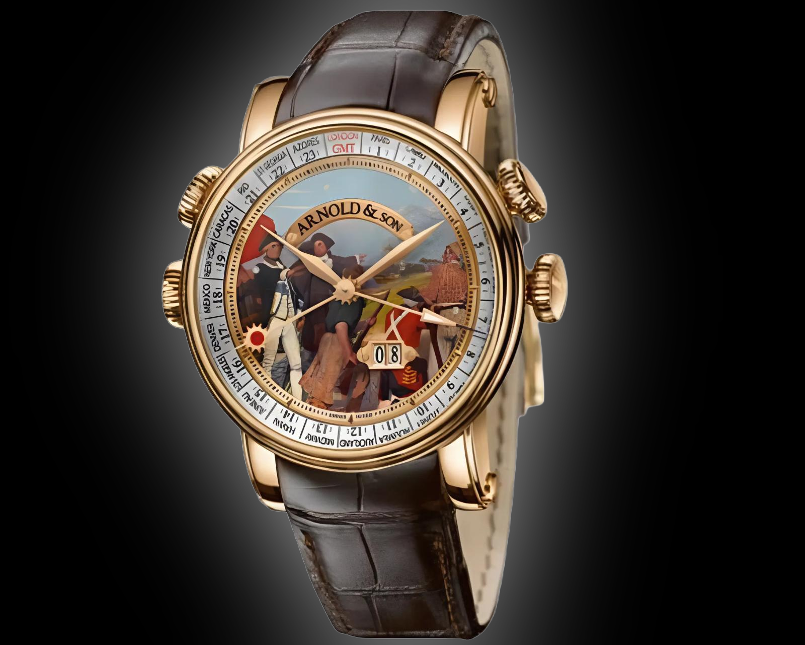 Arnold & Son Royal 1H6AP Multicolor Dial, Rose Gold, 47.0 mm