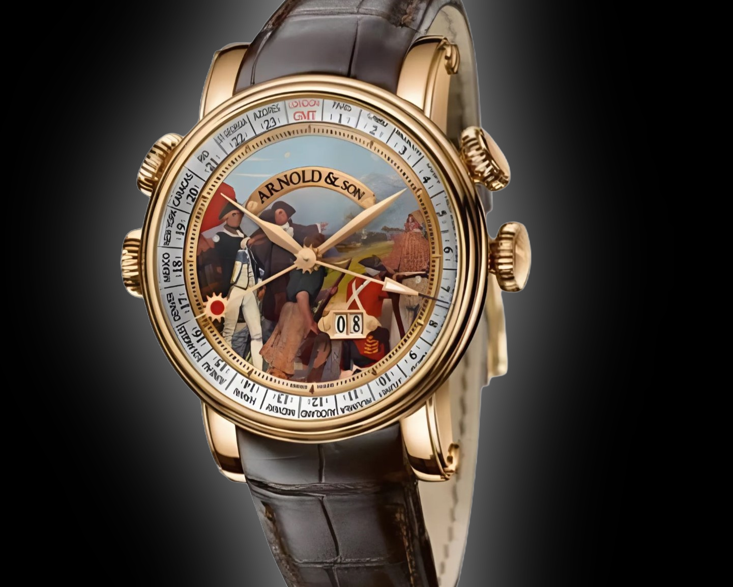 Arnold & Son Royal 1H6AP Multicolor Dial, Rose Gold, 47.0 mm