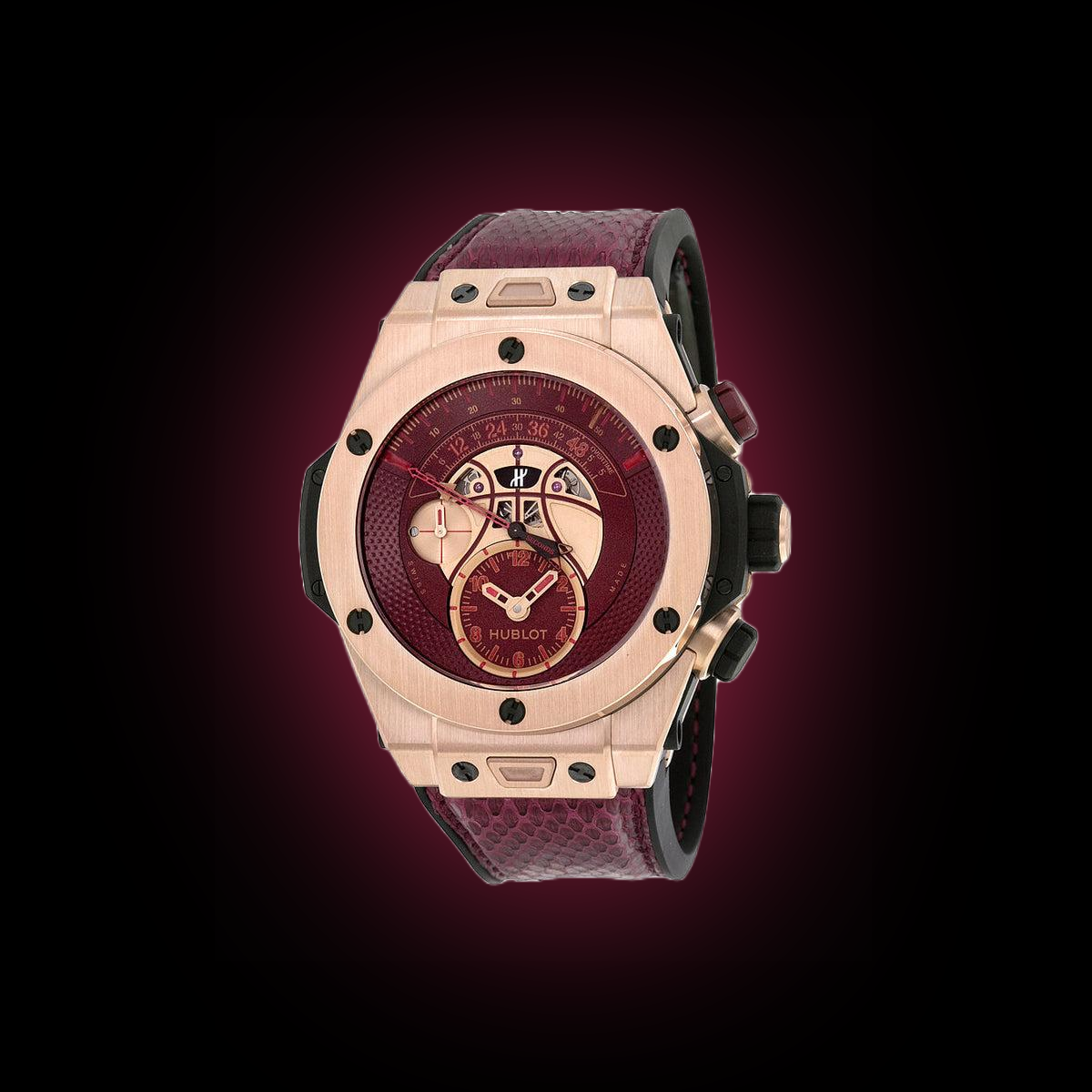 Hublot Big Bang Unico 413.OX.4738.PR.KOB15 Burgundy Dial, 18kt
