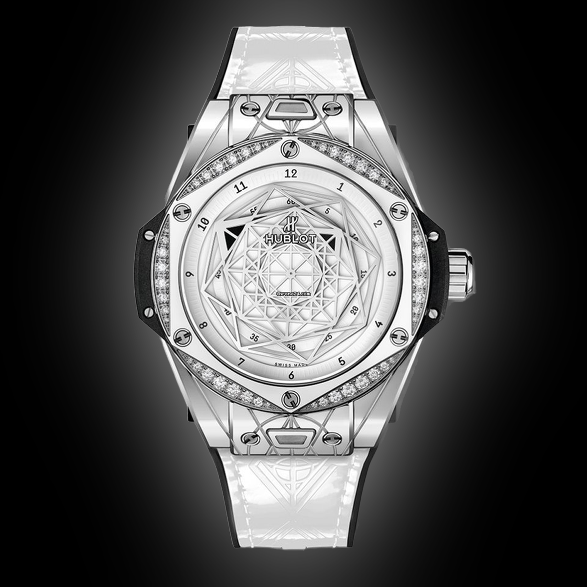 ペ*ス様 超激レア珍品‼︎ 小盧至純　白観音天珠　10mmSAクラス ラリマー氷 Hublot Big Bang Sang Bleu 465.SS White Dial, Stainless Steel, 39.0