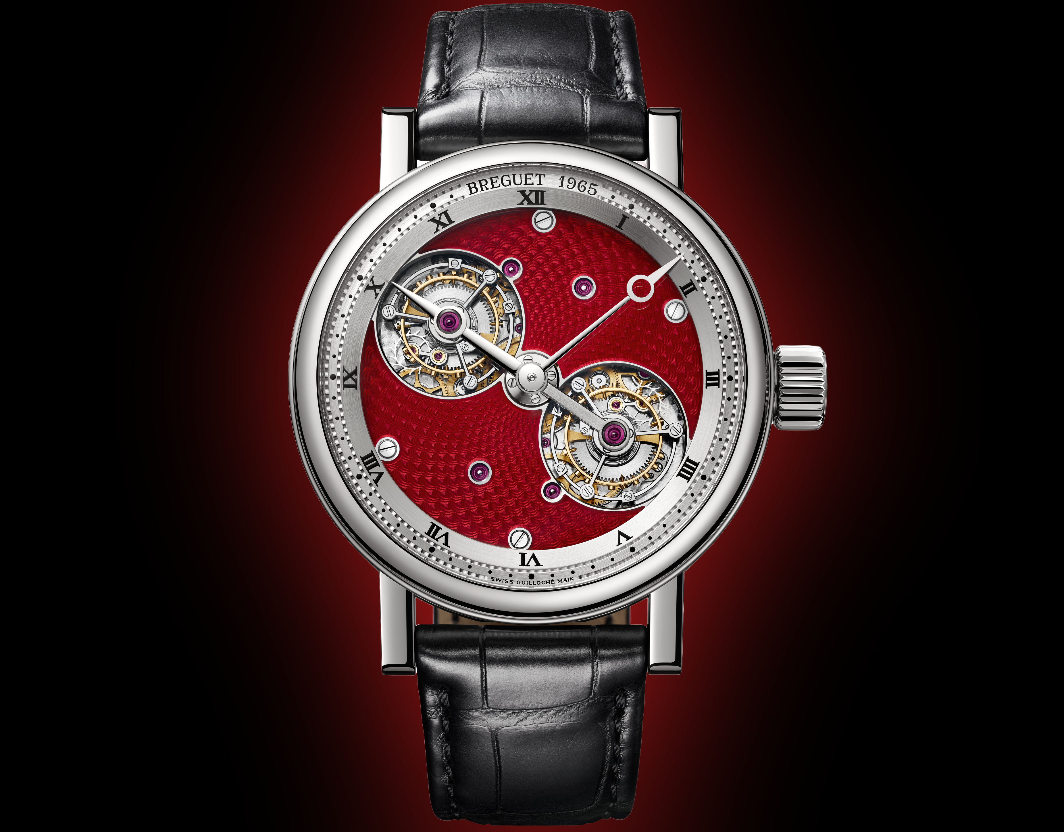 ビスクド―ル ブリュ Breguet Classique 5347 Platinum, 44.0 mm, Double Tourbillon, Alligator