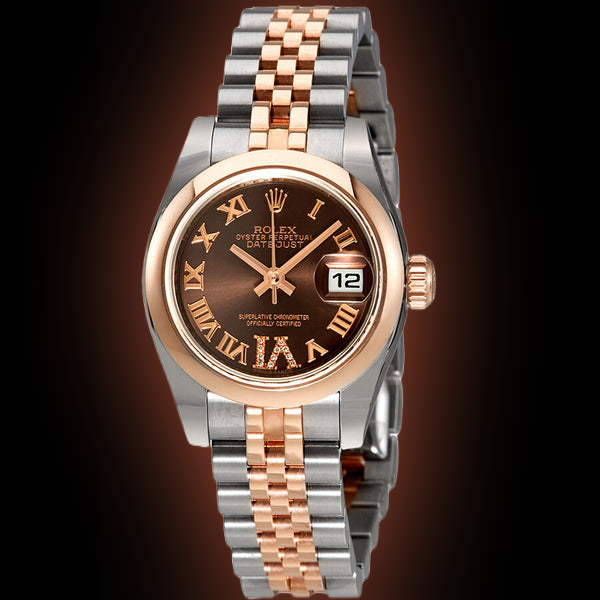 Rolex Lady-Datejust 179161 Black Dial, Stainless Steel, 26.0 mm