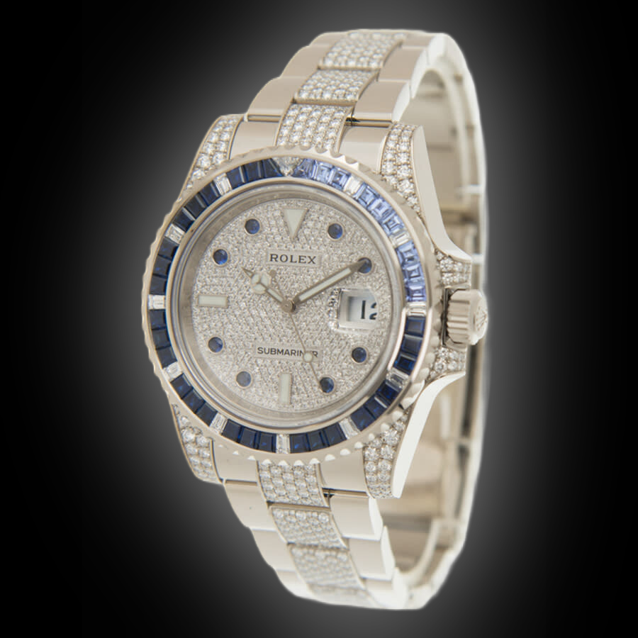 Rolex Submariner 116659 Pave Dial, 18kt White Gold, Chronograph