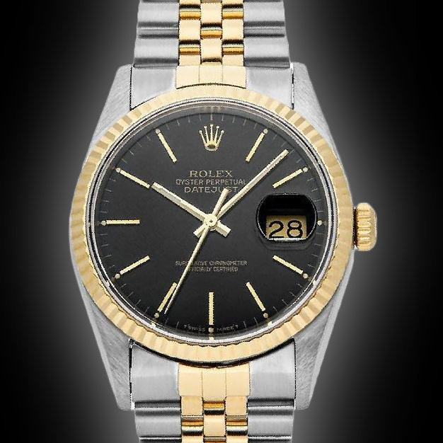 Rolex Datejust 16013 Black Dial, Stainless Steel, mm