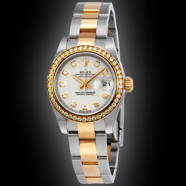 Rolex Lady-Datejust 26 179383 Champagne Dial, 18kt Yellow