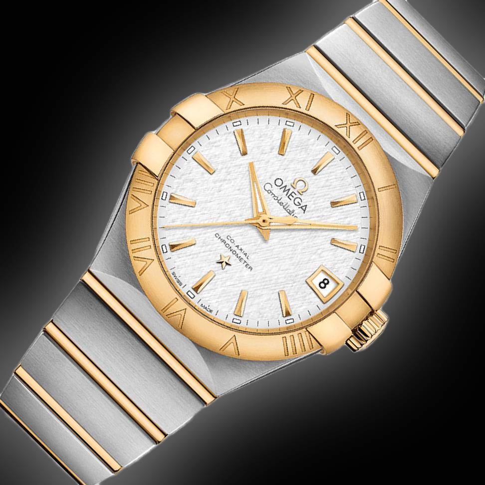 OMEGA Constellationゴールド シルバー 不動 Omega Constellation 38 123.20 White Opaline Dial, Yellow Gold