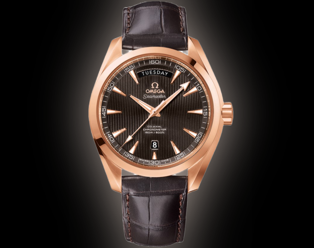 Omega Seamaster Aqua Terra 150M Brown Dial, 18kt Rose Gold