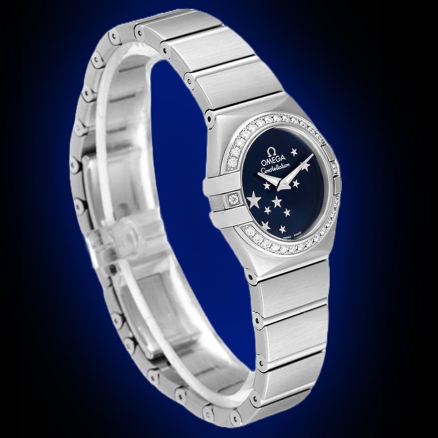 Omega Constellation 24 123.15 Blue Dial with White Gold Stars Dial