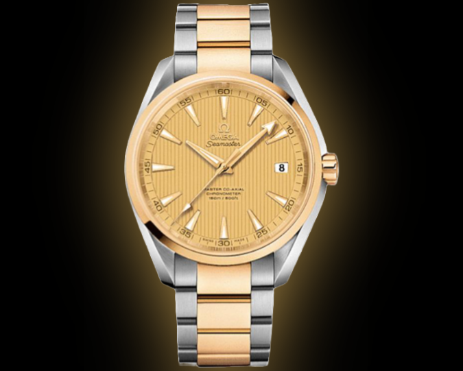 Omega Seamaster Aqua Terra 150M 231.20 Champagne Dial, Yellow Gold