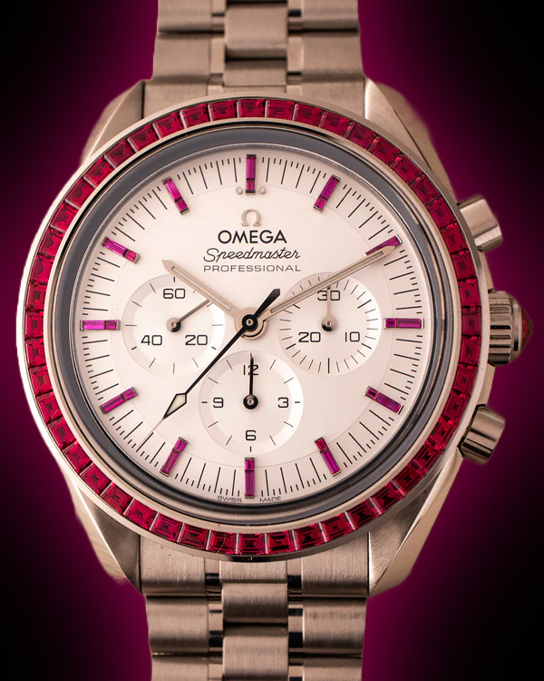 Omega Speedmaster Moonwatch 310.55 Silver Dial, White Gold, 42.0