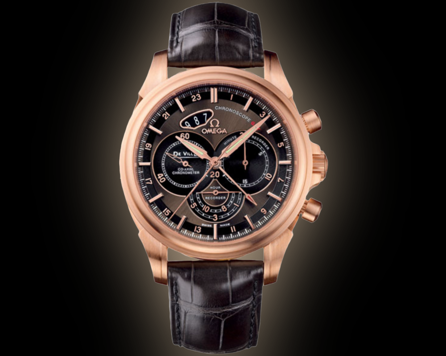 Omega De Ville 44 422.53 Brown Dial, Red Gold, 44.0 mm, Rattrapante II