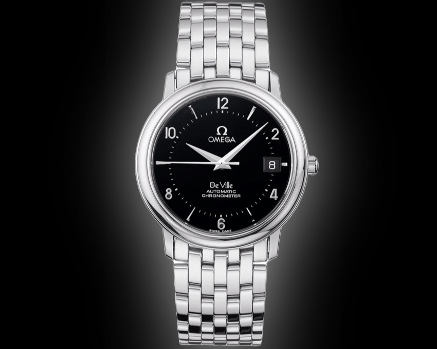 Omega De Ville Prestige 4500.50 Black Dial, Stainless Steel, 34.7