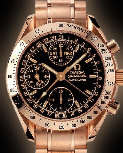 OMEGA 時計 Watch Omega Speedmaster Day-Date 3123.50 Black Dial, Red Gold, 39.0 mm