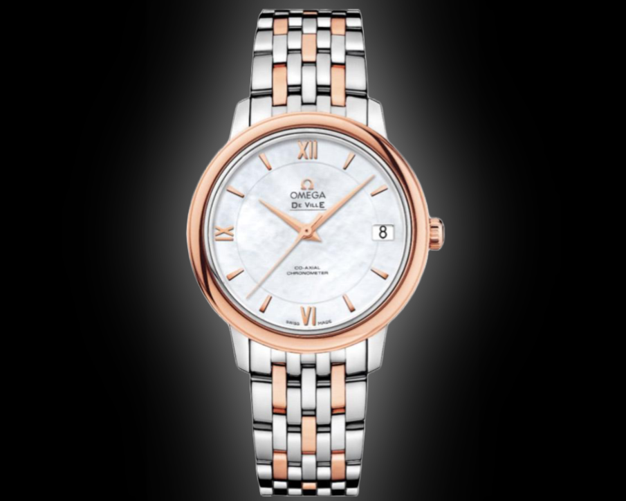Omega De Ville Prestige 424.20 White Dial, Red Gold, 32.7 mm  display picture 3