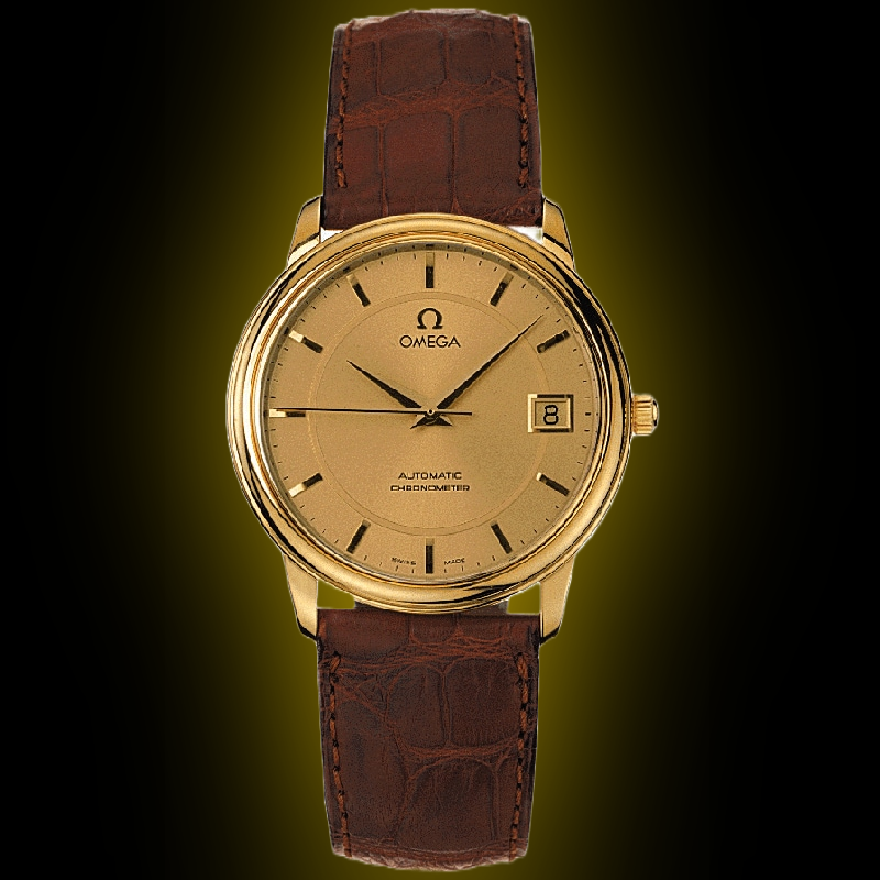 OMEGA De Ville ゴールド/ブラウン Omega De Ville Prestige 4600.11 Champagne Dial, Yellow Gold
