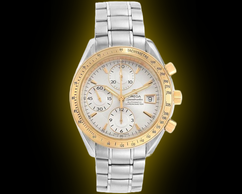 Omega Speedmaster Day-Date 323.21 Silver Dial, Yellow Gold
