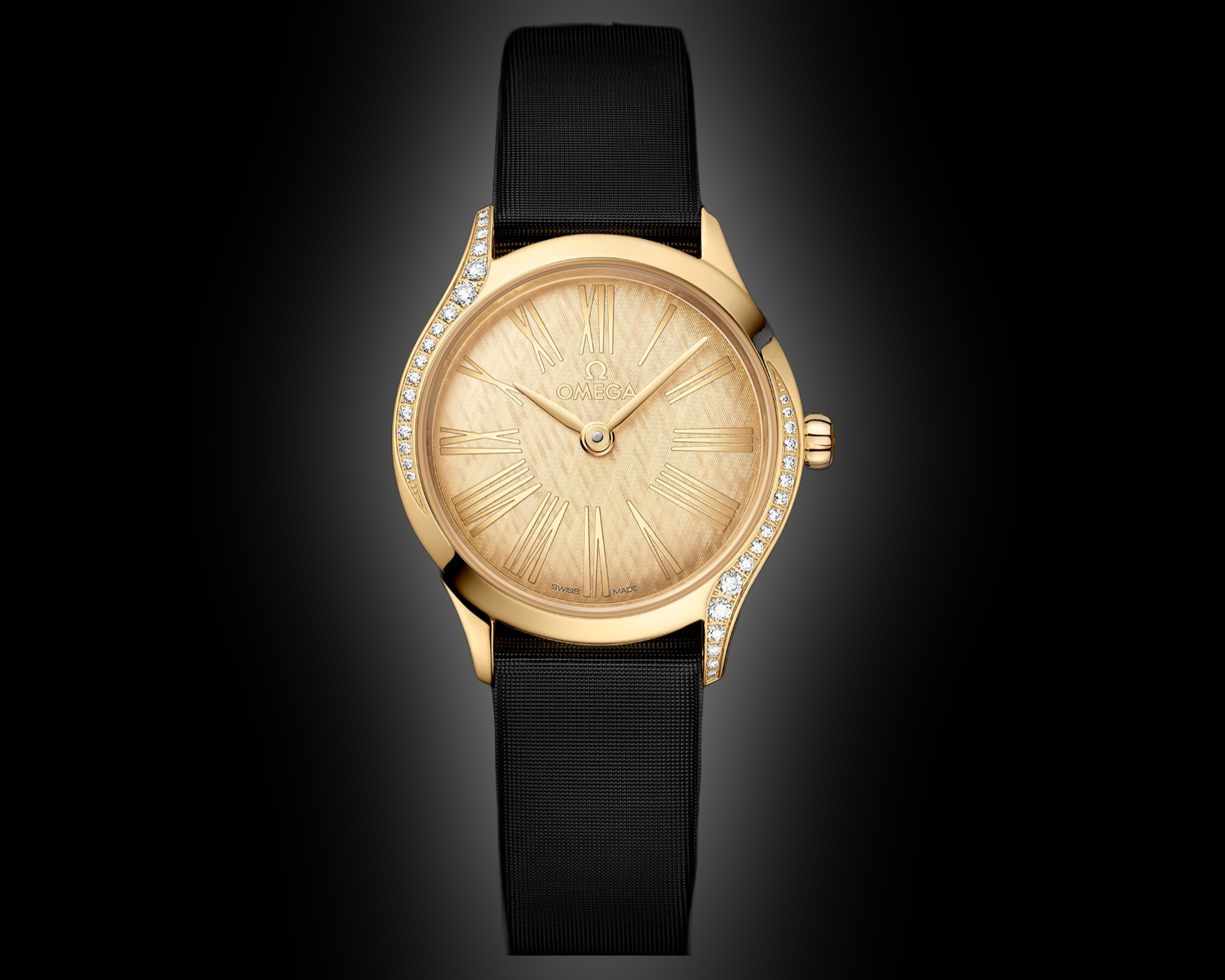 Omega De Ville Trésor White Dial, 18k Moonshine Gold,
