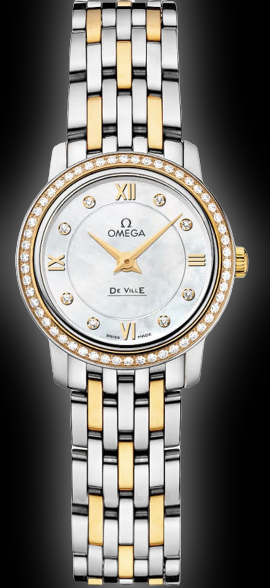 Omega De Ville Prestige 424.25 Mother of Pearl Dial, Stainless
