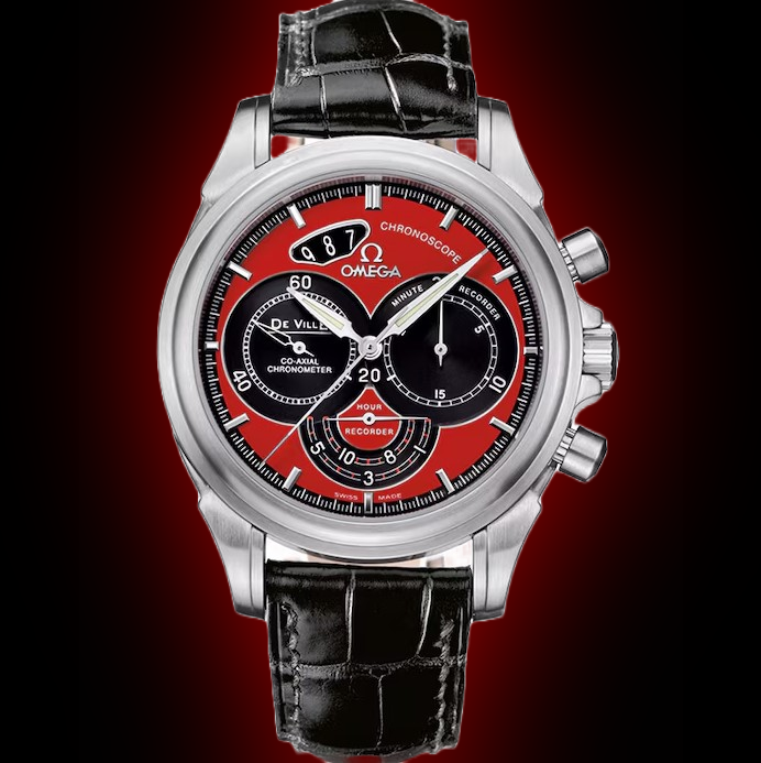 Omega De Ville 41 4851.61 Red Dial, Stainless Steel, 41.0 mm