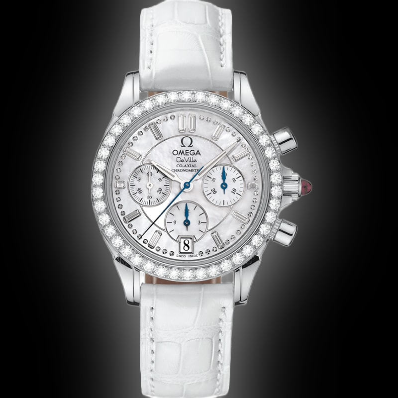 Omega De Ville 35 4878.70 White Dial, Chronograph Stainless