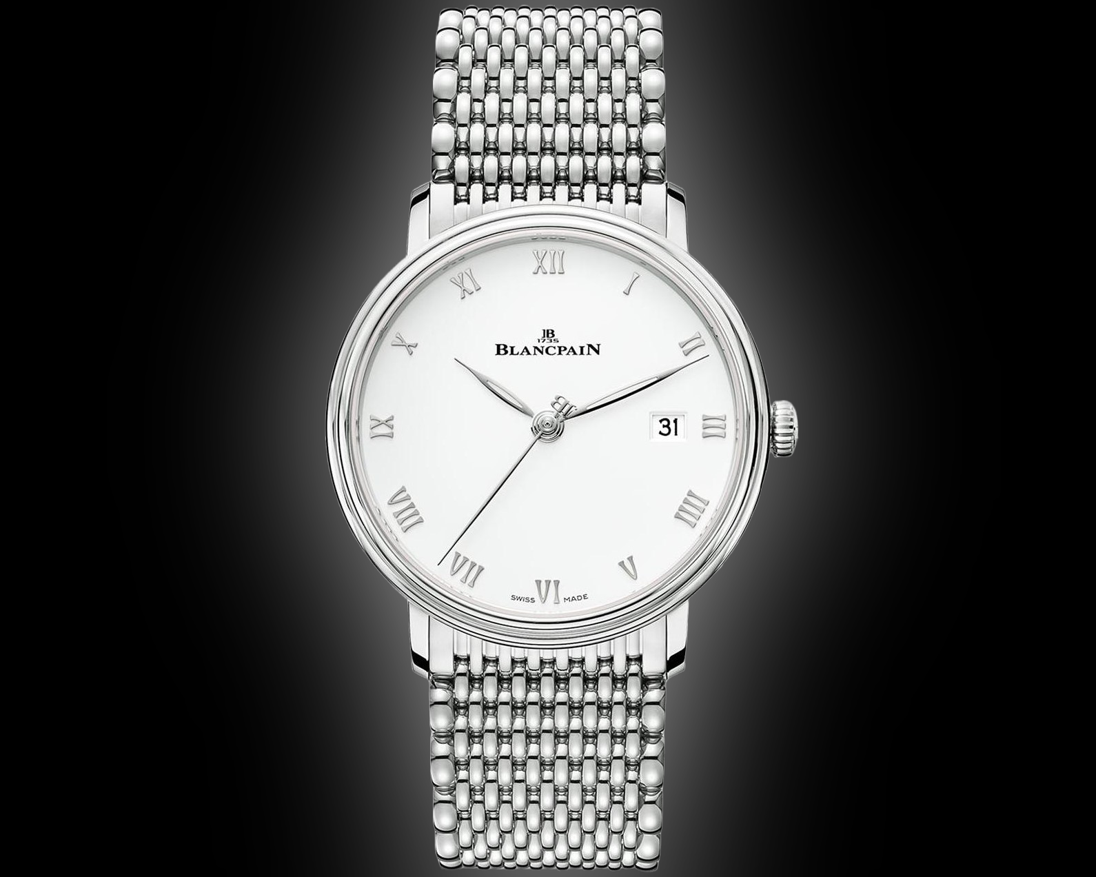 Blancpain Villeret Ultraplate 6224 White Dial, Steel, 38.0 mm, Metal