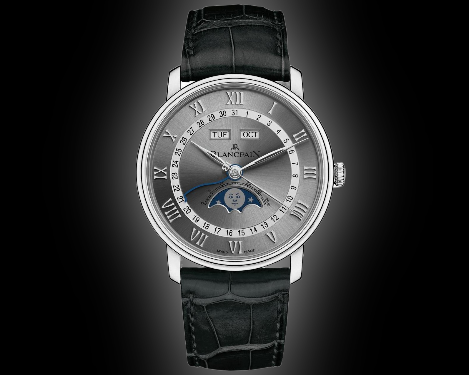 Blancpain Villeret 6654 Grey Dial, Steel, mm, Self Winding