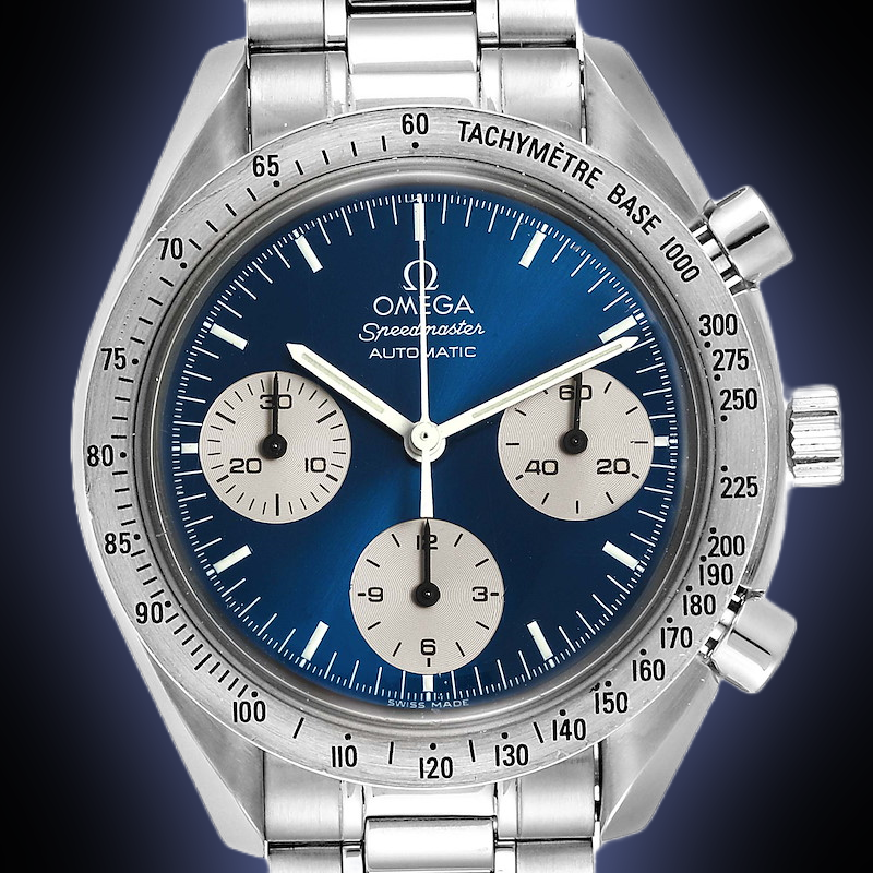 Omega Speedmaster Reduced Blue Dial, Stainless Steel,