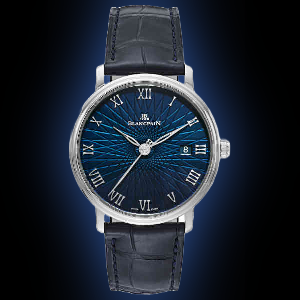 Blancpain Villeret Ultraplate 6223 Stamped Blue-Lacquered Dial