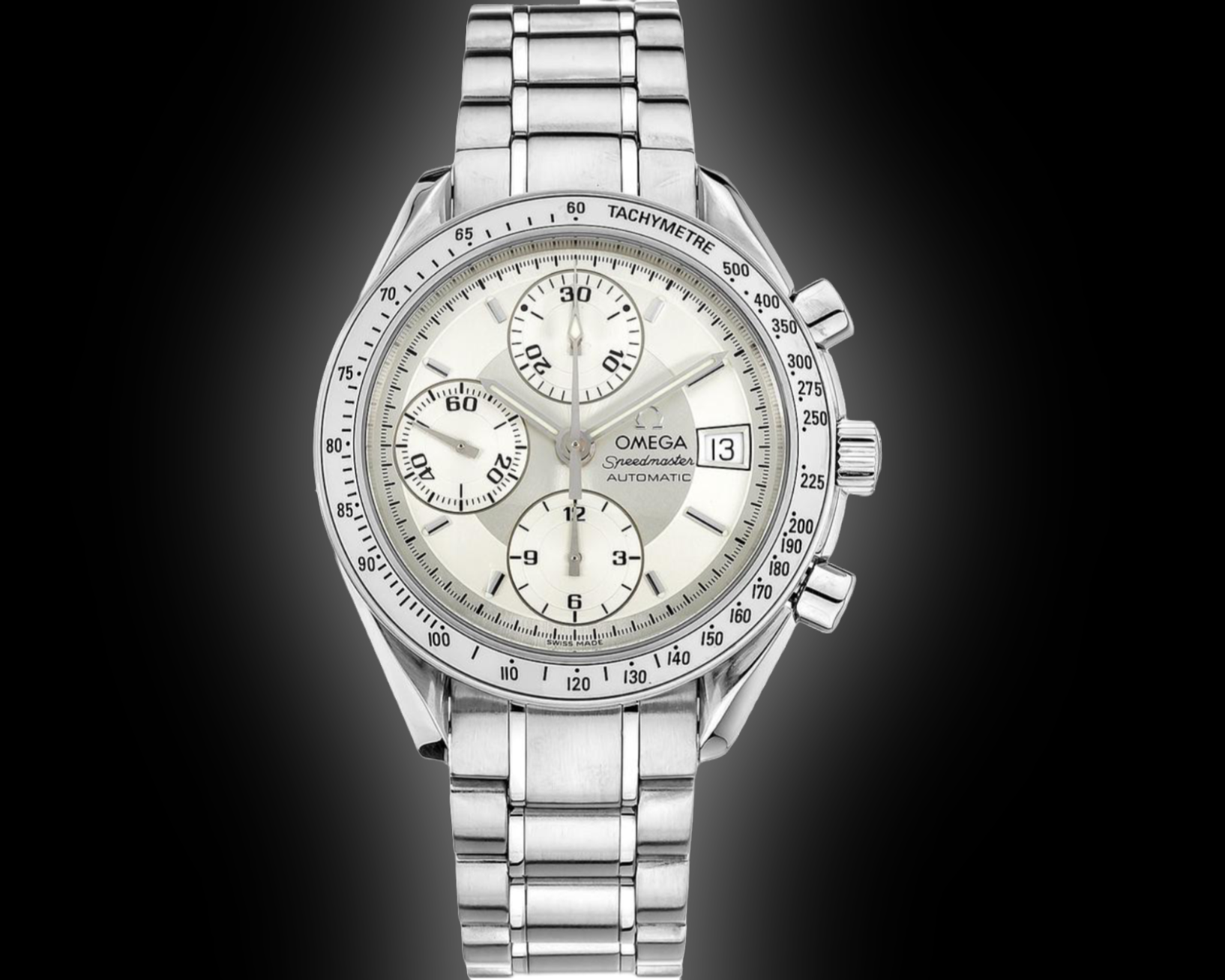 OMEGA スピードマスター　3513.30 シルバー Omega Speedmaster Date 39 3513.30 Grey Dial, Stainless Steel, 39.0