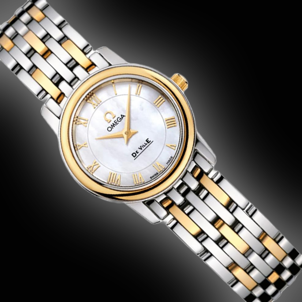 Omega De Ville Prestige 4370 Mother of Pearl Dial, Stainless Steel