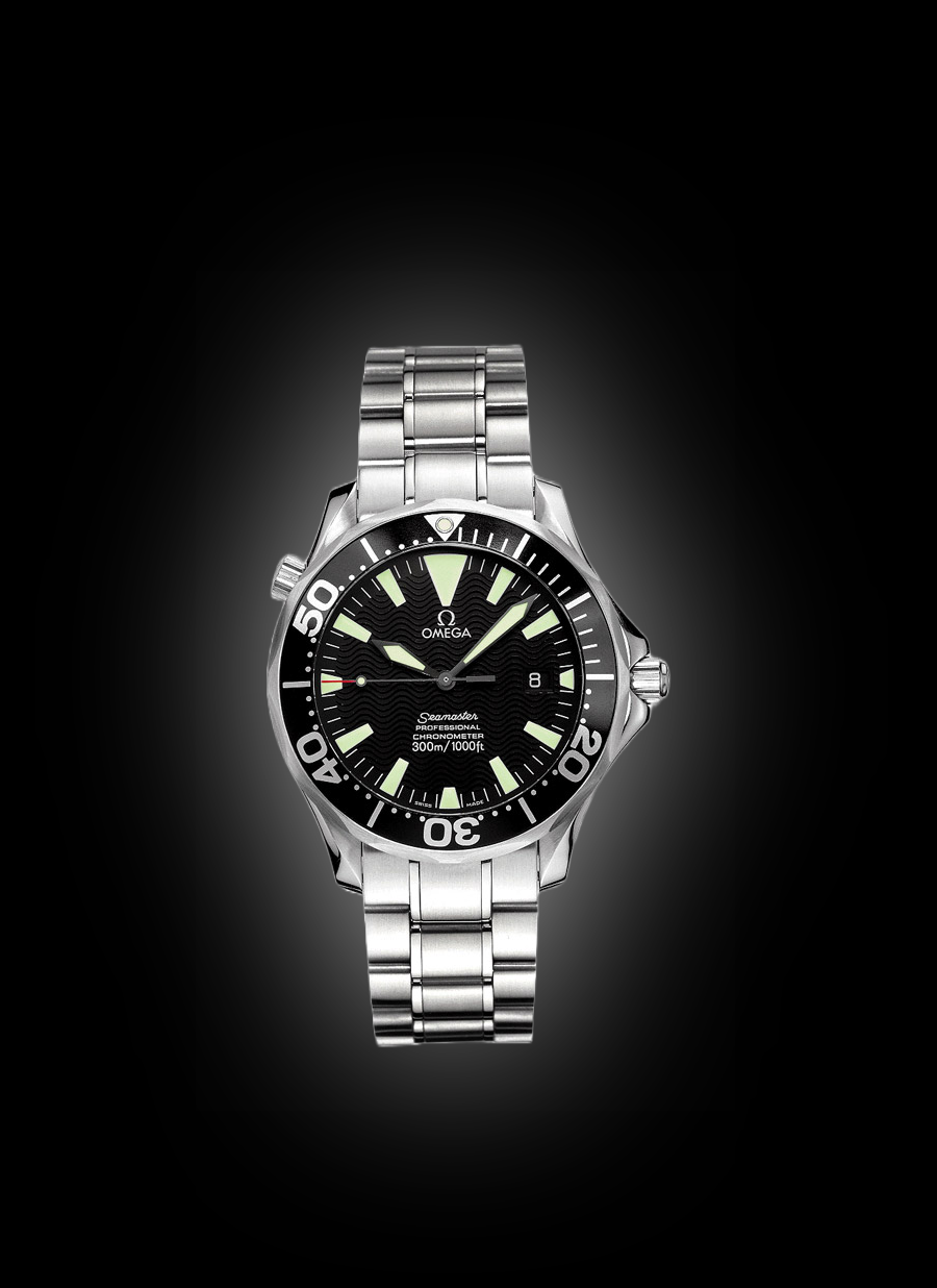 VERGELMER ブラックメタル　BLACKL Omega Seamaster Diver 300M 2255.50 Black Dial, Stainless Steel