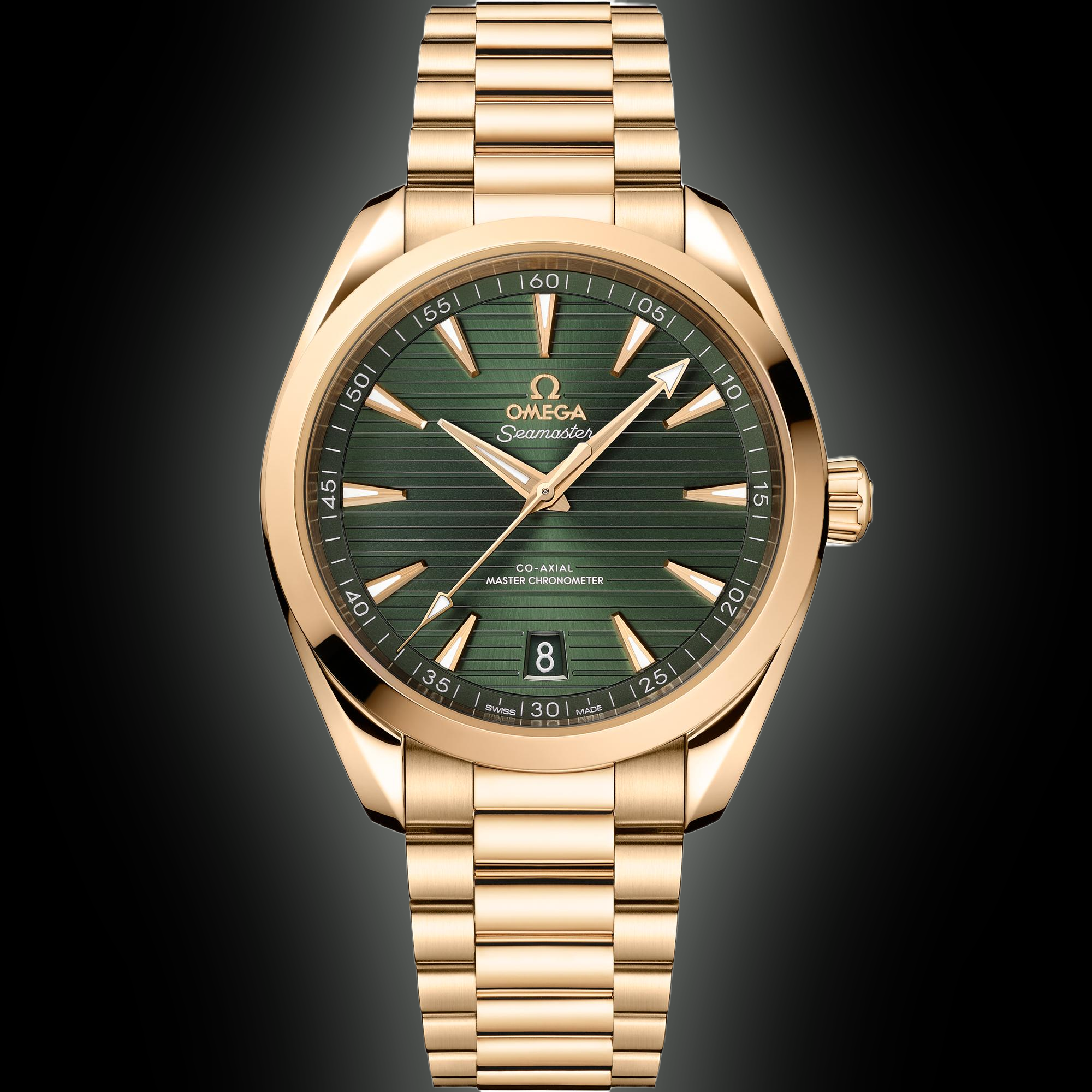 Omega Seamaster Aqua Terra 150M Green Dial, 18K Moonshine