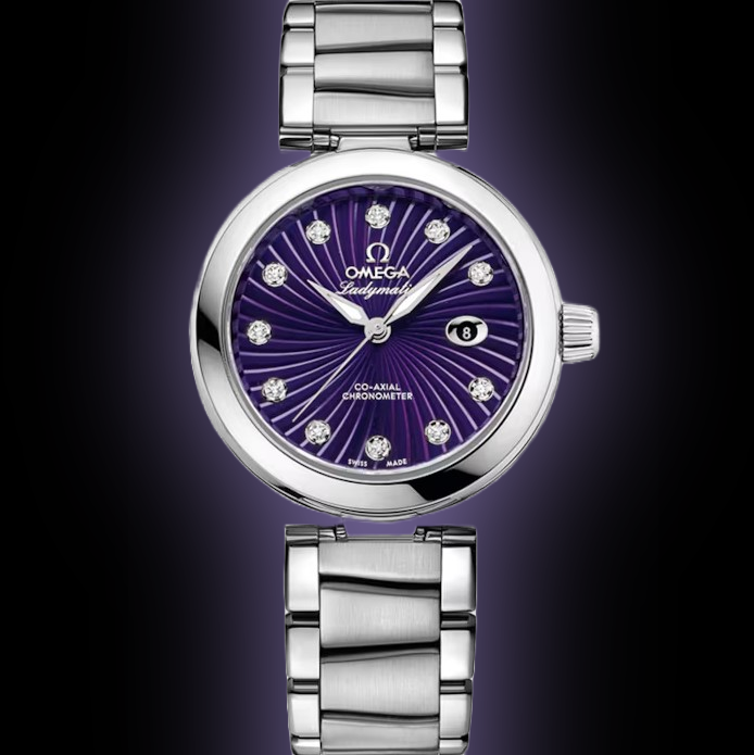 Omega De Ville 425.30 Purple Diamond Dial, Calibre 8520, Ladies