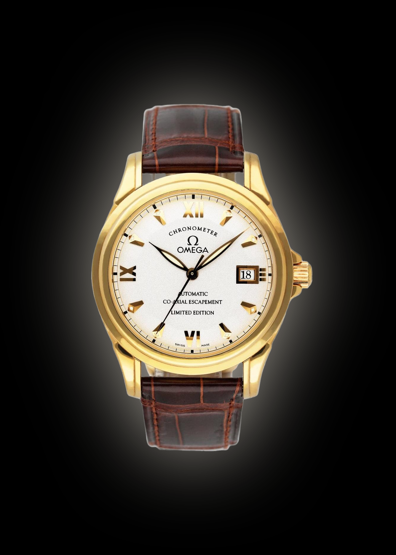 Omega De Ville 38.7 4632.31 Silver Dial, Yellow Gold, Power