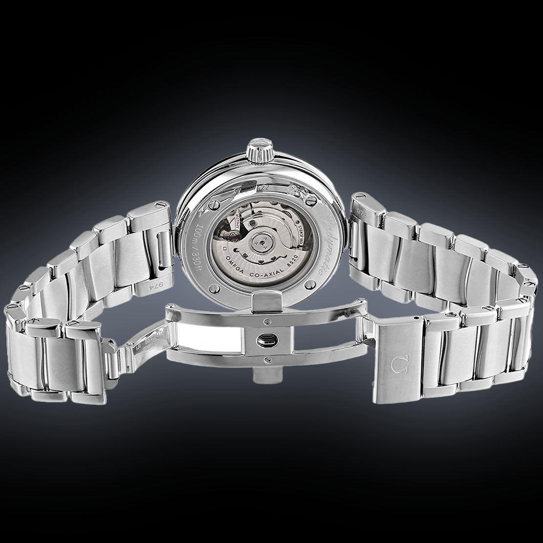 Omega De Ville Ladymatic 425.35 Blue Dial, Stainless Steel, 34.0