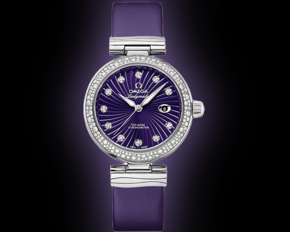 デヴィル [De Ville] パープル 422.18.35.50.10.001 Omega De Ville Co-Axial Chrono Purple Watch 422.18.35.50.10.001