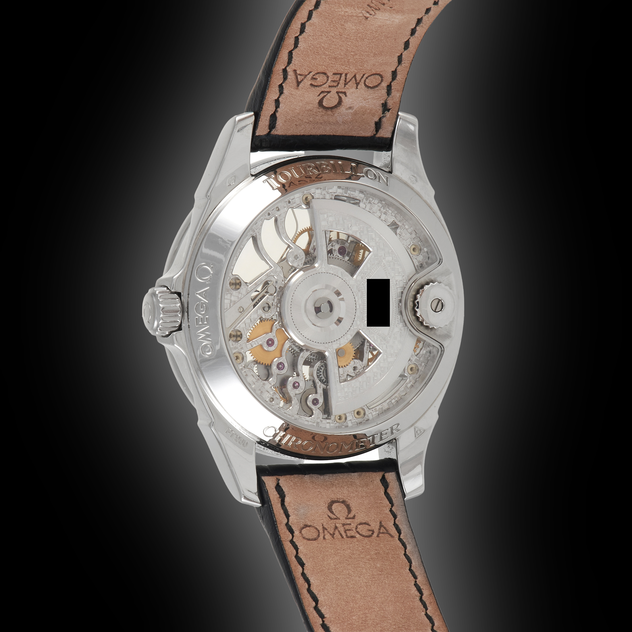 Omega De Ville 5946.30 Skeleton Dial, Platinum, 38.7 mm, Tourbillon