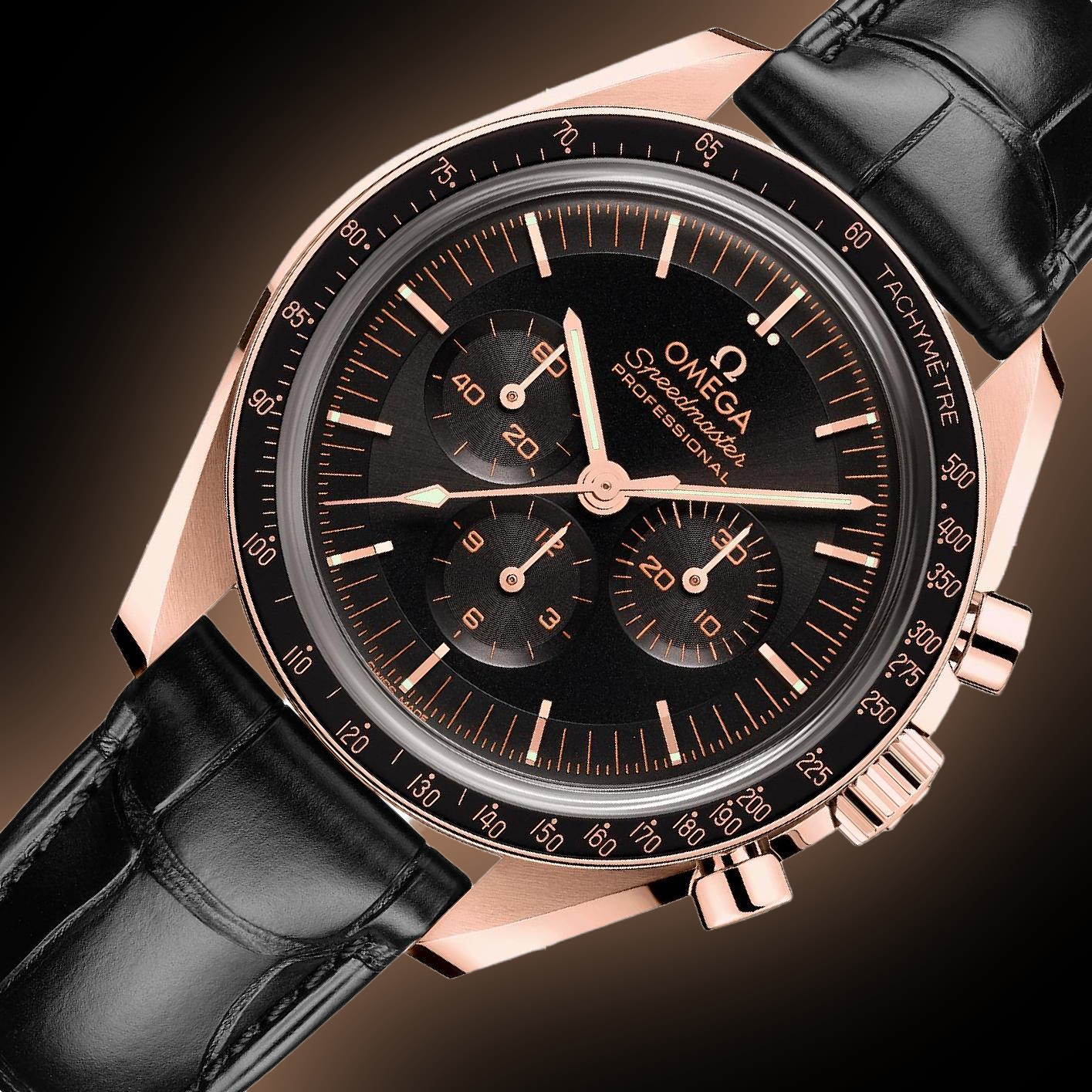 42 Mm Sedna Gold Speedmaster Omega Speedmaster Moonwatch Black