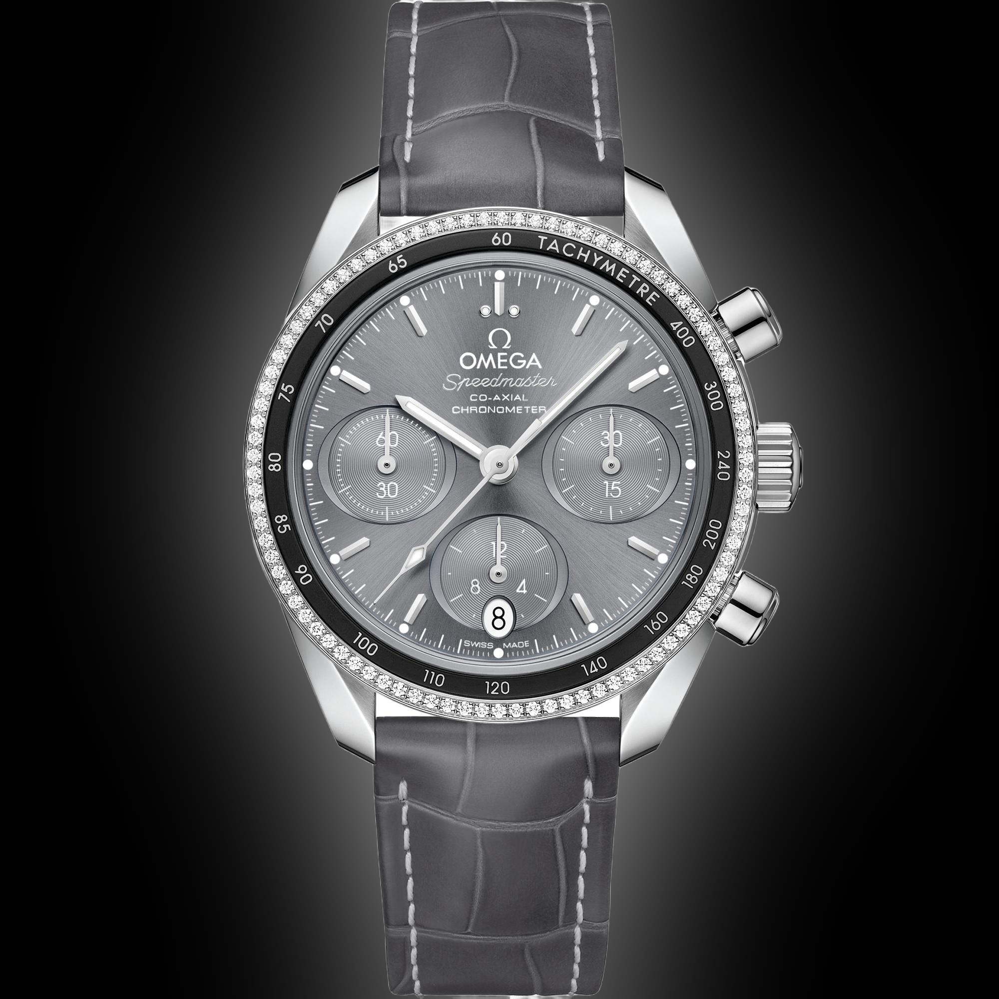 Omega Speedmaster 38 324.38 White Mother-Of-Pearl Dial, Stainless