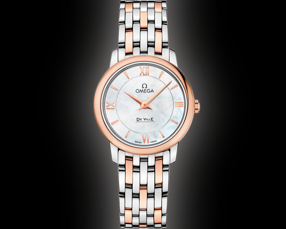 Omega De Ville Prestige 424.20 White Mother of Pearl Dial