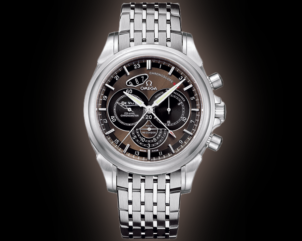 Omega De Ville 44 422.10 Brown Dial, Stainless Steel, 44.0 mm