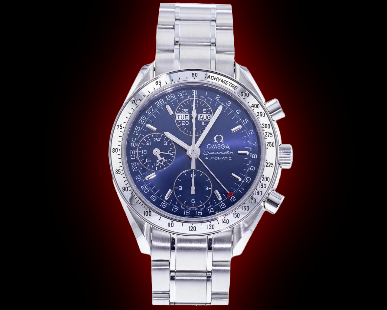 Omega Speedmaster Day-Date 3523.80 Blue Dial, Stainless Steel