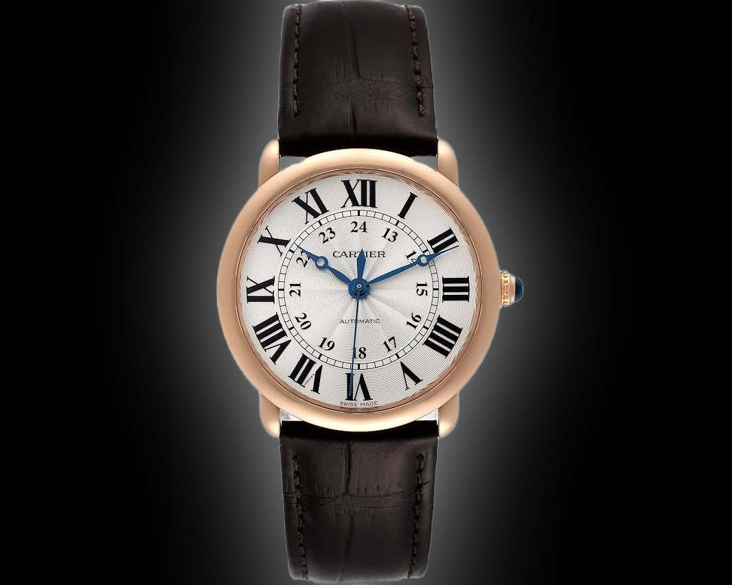 Cartier Ronde de Cartier WGRN Silver Dial, 18kt Rose Gold, Self - Main Image