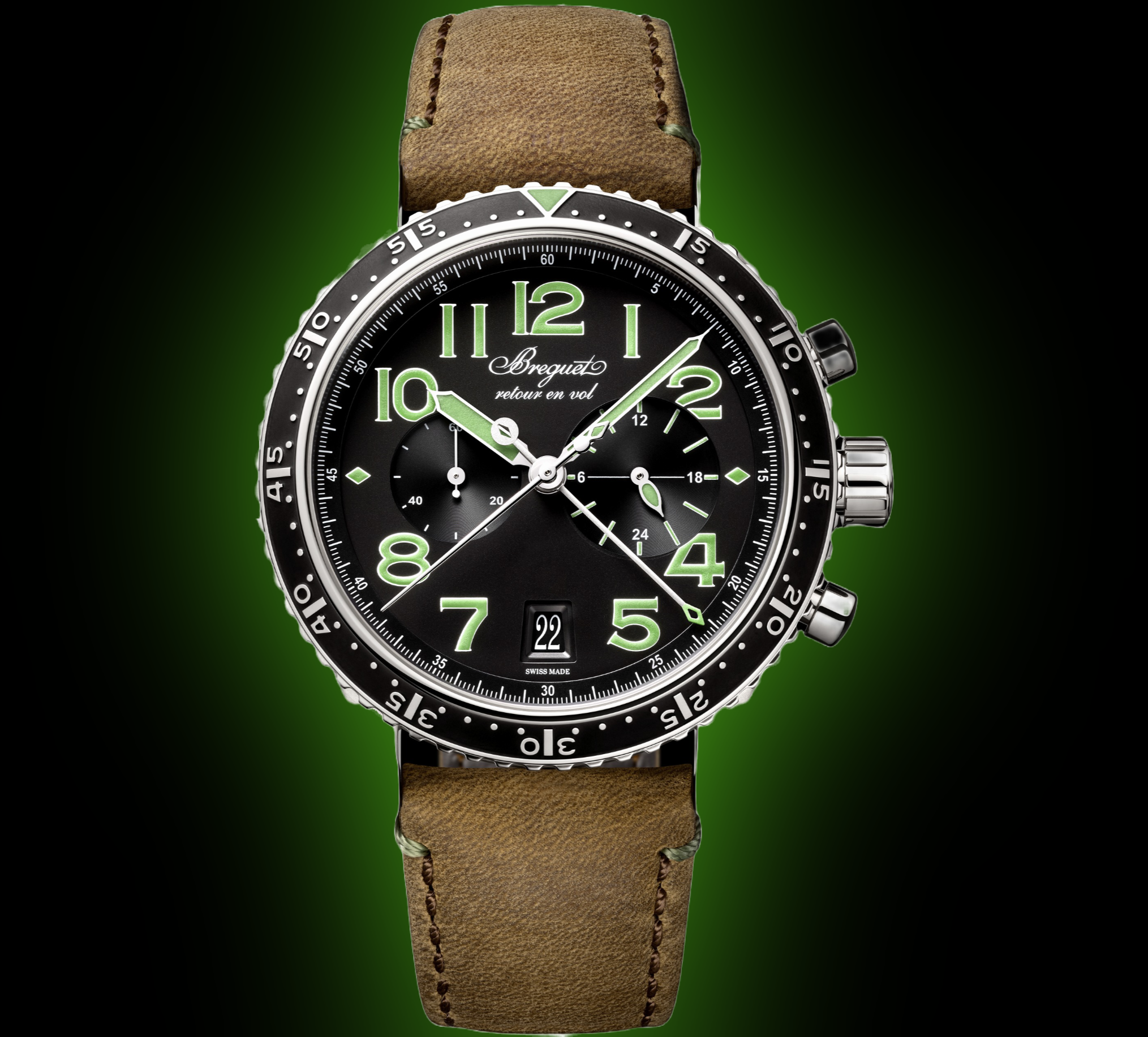 Breguet Type XX 3815TI Black Dial, Titanium, 42.0 mm, Self Winding