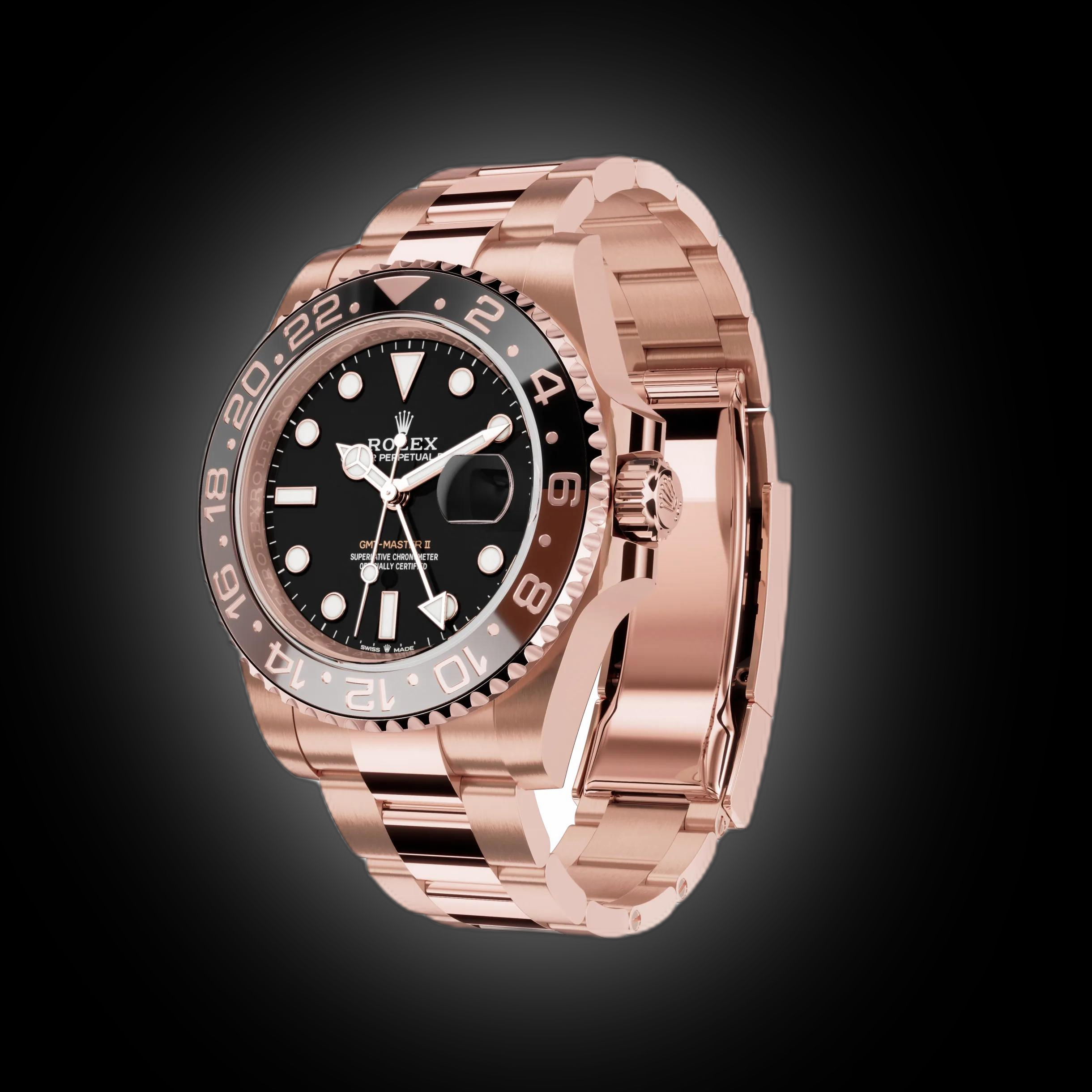 Rolex GMT-Master II 40 126715 Black Dial, Everose Gold, mm, GMT