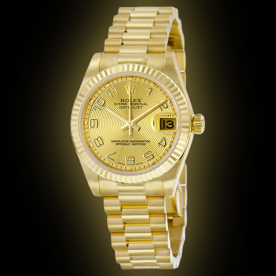 その他 Exception to [CD] Rolex Lady-Datejust 69298 Champagne Diamond Dial, 18kt Yellow Gold
