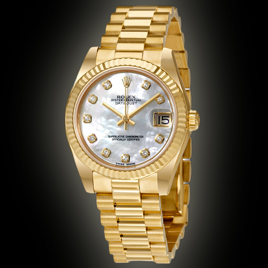 Rolex Lady-Datejust 31 178278 Mother of Pearl Dial, 18kt Yellow Gold ...