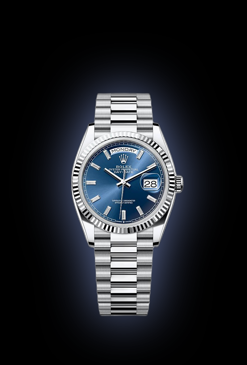 Rolex Day-Date 36 128236 Pink Dial, Platinum, 36.0 mm, Opal